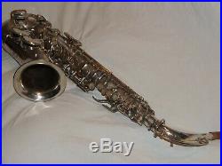 King Zephyr Alto Saxophone #173XXX, 1937, Original Silver, Recent Pads Complete