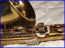 King Zephyr Alto Saxophone #271XXX, Reverse Socket Neck, 3-Ring, Plays Great