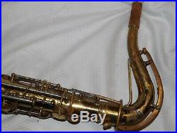 King Zephyr Tenor Saxophone #349XXX, Reverse Socket, Looks Rough, Plays Great