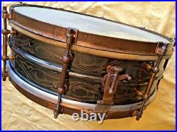 LOVELY early vintage BLACK BEAUTY, DELUX SNARE DRUM BY LUDWIG 5x14