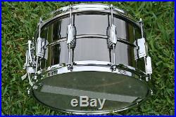 LUDWIG USA 8 or 8X14 BLACK BEAUTY SNARE DRUM MODEL LB408! LOT #D702