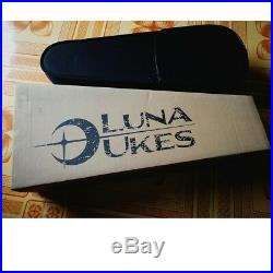 LUNA Brand Sandblasted Gloss Chrome Finish Brass Body Concert Resonator ukulele