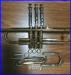 LeBlanc Paris Al Hirt autograph professional trumpet. Case, 3-mutes, Bach-7C ETC