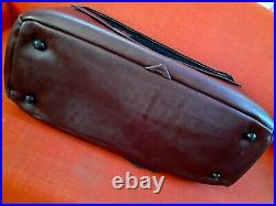 Leather case for 2 trumpets / zipper spaces for computer. Excellent condition