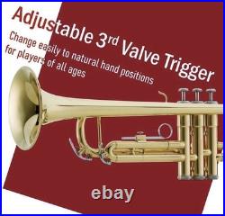 Libretto Gold Lacquer Bb Trumpet Set, Rose Brass Leadpipe, Standard for Begin