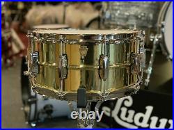Ludwig 2019 Anniversary LB403 6.5x14 Super Brass Snare Drum withNickel Hardware