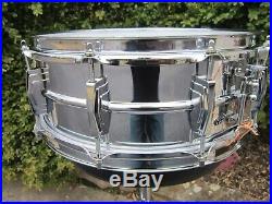Ludwig Keystone Super Ludwig 400 Chrome Over Brass COB Snare Drum vintage 1962