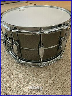 Ludwig LB408 Black Beauty 14 inch x 8 inch Brass Snare Drum, Ahead snare case