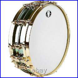 Ludwig LW0414CP Carl Palmer Venus 3.7 x 14 Brass Piccolo Snare Drum, Green