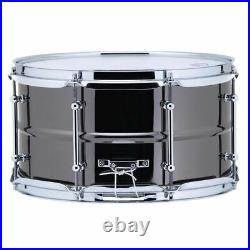 Ludwig LW0713C Black Magic 7x 13 Brass Snare Drum, Chrome Hoops and Tube Lugs