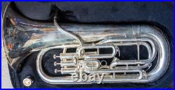 Mack Brass EU1150S 4 Valve Compensating Silver Euphonium w Case