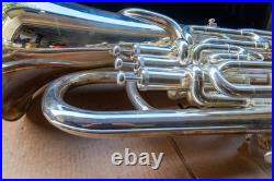 Mack Brass EU1150S 4 Valve Compensating Silver Euphonium w Case