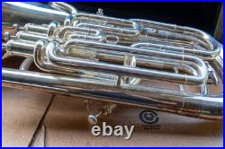Mack Brass EU1150S 4 Valve Compensating Silver Euphonium w Case