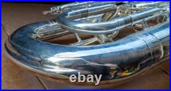 Mack Brass EU1150S 4 Valve Compensating Silver Euphonium w Case
