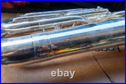 Mack Brass EU1150S 4 Valve Compensating Silver Euphonium w Case