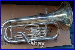 Mack Brass EU1150S 4 Valve Compensating Silver Euphonium w Case