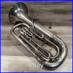 Martin Handcraft Elkhart, IND Silver Plate Baritone Horn #61916