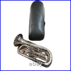 Martin Handcraft Elkhart, IND Silver Plate Baritone Horn #61916