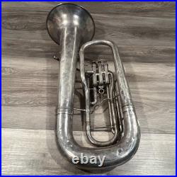 Martin Handcraft Elkhart, IND Silver Plate Baritone Horn #61916