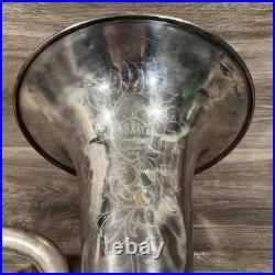 Martin Handcraft Elkhart, IND Silver Plate Baritone Horn #61916