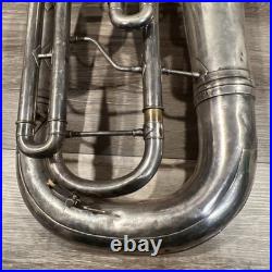 Martin Handcraft Elkhart, IND Silver Plate Baritone Horn #61916