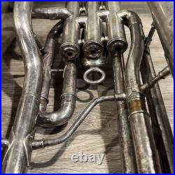 Martin Handcraft Elkhart, IND Silver Plate Baritone Horn #61916