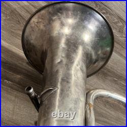 Martin Handcraft Elkhart, IND Silver Plate Baritone Horn #61916