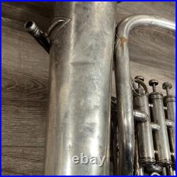 Martin Handcraft Elkhart, IND Silver Plate Baritone Horn #61916