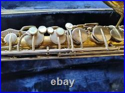 Martin Indiana Tenor Saxophone RMC Badge Early 60's Silver Keys