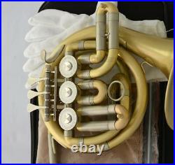 Matt brass NEW Piccolo MiNi French Horns Pocket Bb keys With Case