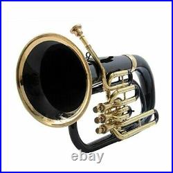 McLian Pro Euphonium BB Pitch Musical Brass Instruments BLACK COLOR with Case