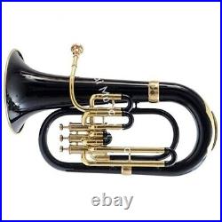McLian Pro Euphonium BB Pitch Musical Brass Instruments BLACK COLOR with Case