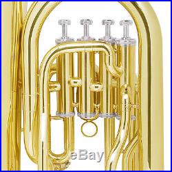 Mendini 4 Valve Gold Brass Bb Euphonium +Case+$39 Gift