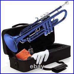 Mendini By Cecilio MTT-BK Bb Brass Material Trumpets for Beginner Black