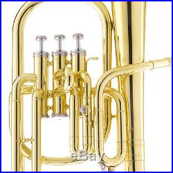 Mendini MAH-L Eb Alto Horn Gold Lacquered +Tuner+Case