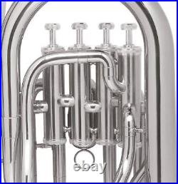 Mendini MEP-L Lacquer Brass B Flat Euphonium with Stainless Steel Pistons, Gold