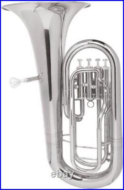 Mendini MEP-L Lacquer Brass B Flat Euphonium with Stainless Steel Pistons, Gold