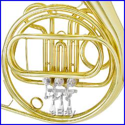 Mendini Single F-Key French Horn Gold School Band+Tuner