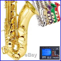 Mendini Tenor Sax Saxophone Gold Silver Blue Green Purple Red +Tuner+CareKit