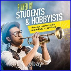 Mendini by Cecilio MTT-SB B Flat Trumpets withCase, Cloth, Oil & Gloves Sky Blue