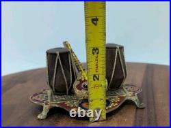 Miniature Brass Sitar & Tabla Set Vintage Indian Musical Instrument Home Decor