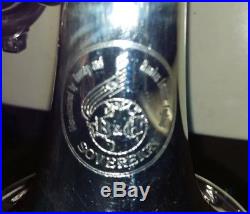 Mint Boosey and Hawkes Sovereign 920 Bb Silver Cornet Round Stamp & Globe Logo