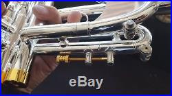 Monette Style Bb C Trumpet (Silver) withD2H Heavy Cap Mouthpiece