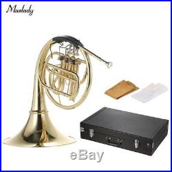 Muslady Gold French Horn B/Bb Flat 3 Key Brass Single-Row Split WithCase New F2D5
