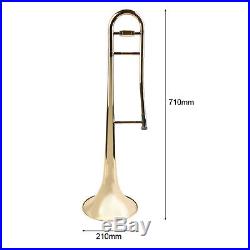 NEWEST! GOLD BAND STUDENT Bb SLIDE TROMBONE with Case and Mouthpiece US Stock BG