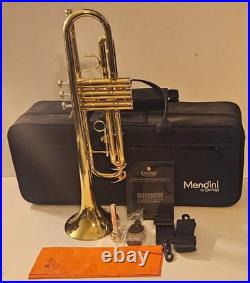 NEW! Mendini Cecilio Trumpet With Case & Xtras