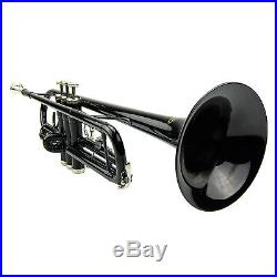 NEW Merano B Flat Black / Silver Trumpet, Case Band Beginner Student Orchestra