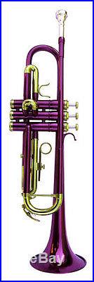 NEW PURPLE BAND TRUMPET WithCASE-APPROVED+ WARRANTY