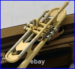 NEW Professional Matt Brushed Brass Bb Trumpet Horn Monel With Case