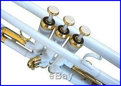 NEW WHITE BAND TRUMPET WithCASE. 5 YEARS WARRANTY